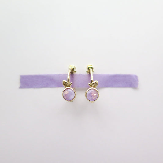 JABLÍČKO - AMETYST - MOONFIRST - 14kt zlato / skladem